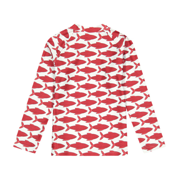 Red Fish Rash Guard