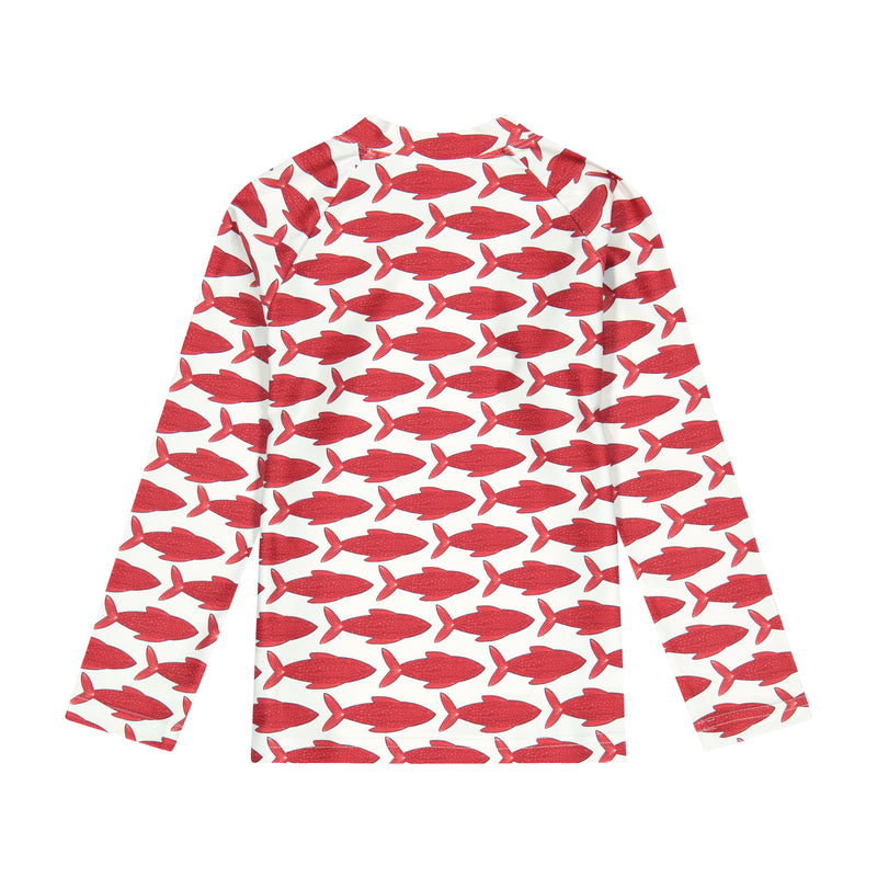 Red Fish Rash Guard