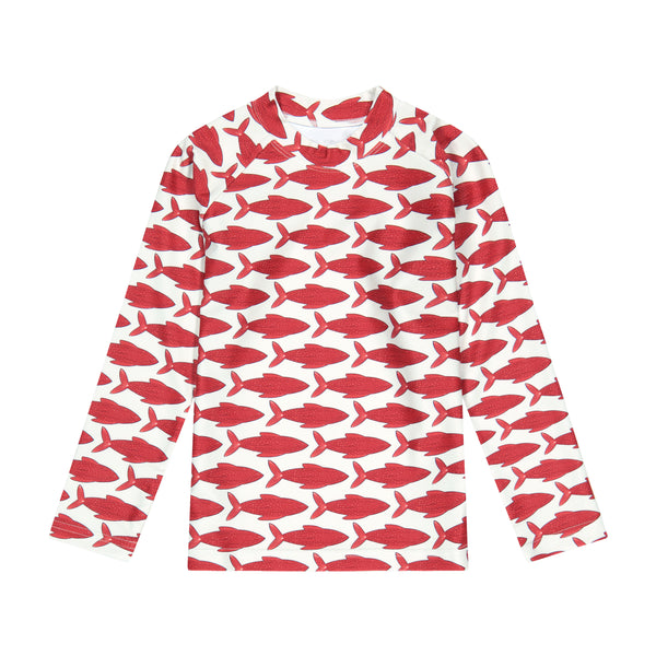 Red Fish Rash Guard
