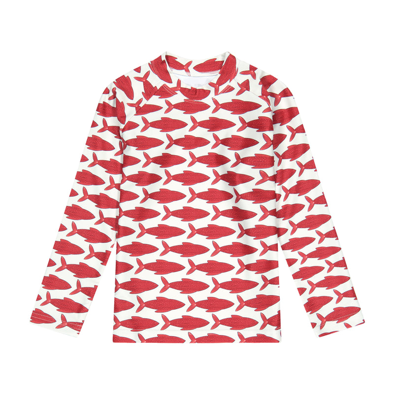 Red Fish Rash Guard