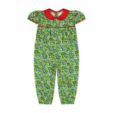 Green Floral Patty Romper
