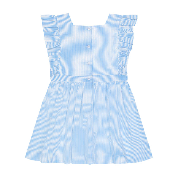 Blue Seersucker Pinny Dress