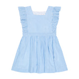 Blue Seersucker Pinny Dress