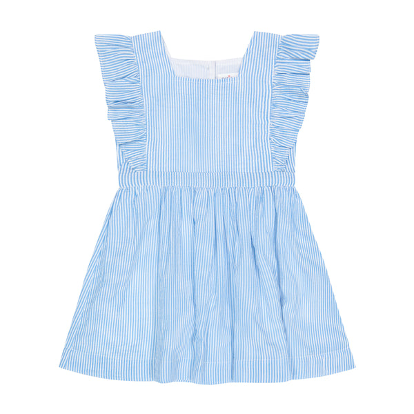 Blue Seersucker Pinny Dress