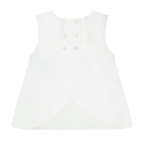White Swing Back Top