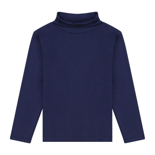 Navy Pima Cotton Turtleneck
