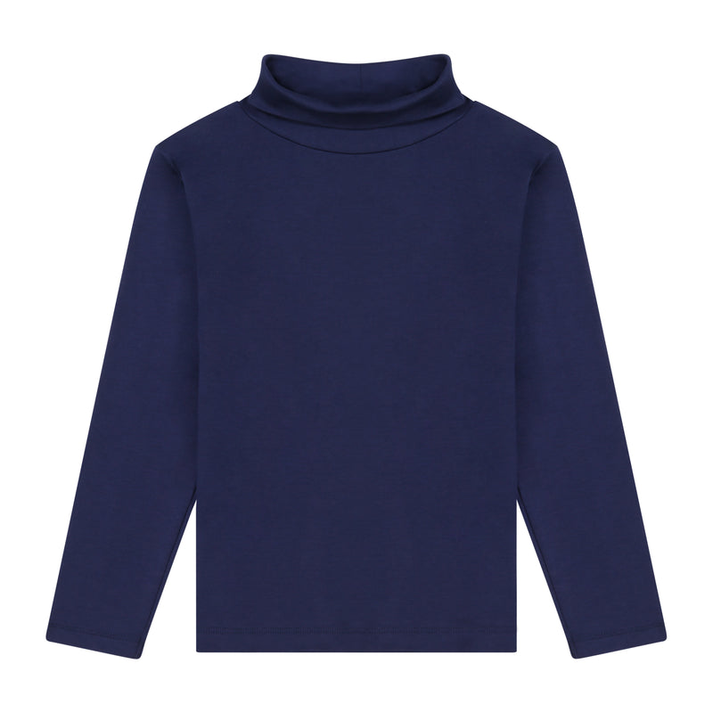Navy Pima Cotton Turtleneck
