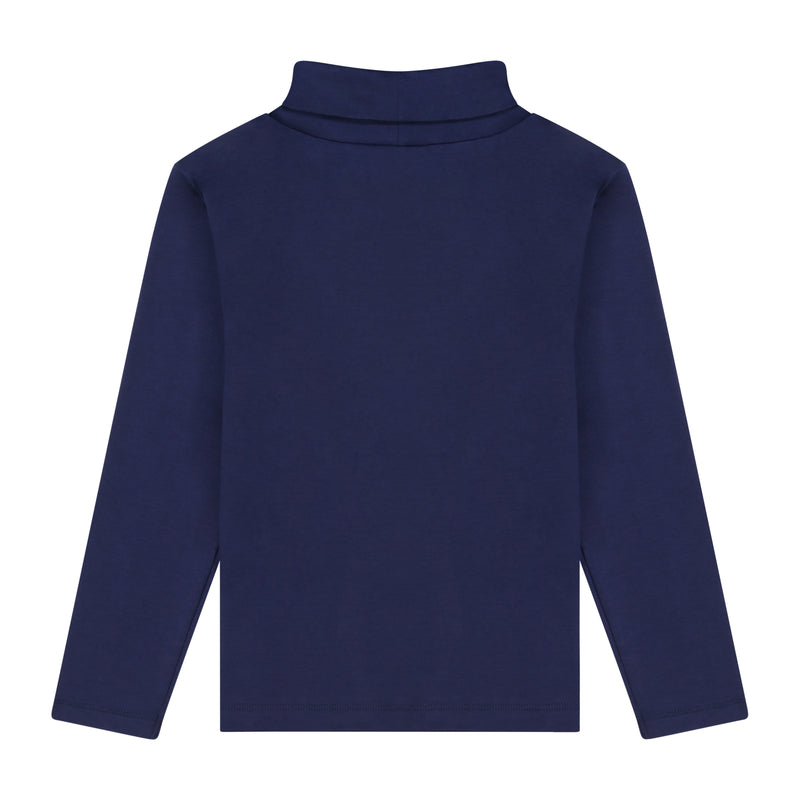 Navy Pima Cotton Turtleneck