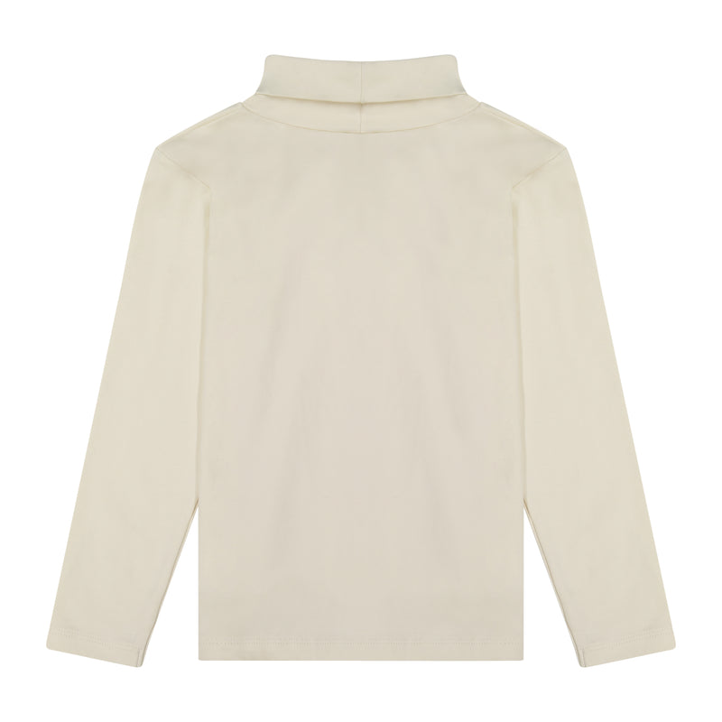 Cream Pima Cotton Turtleneck