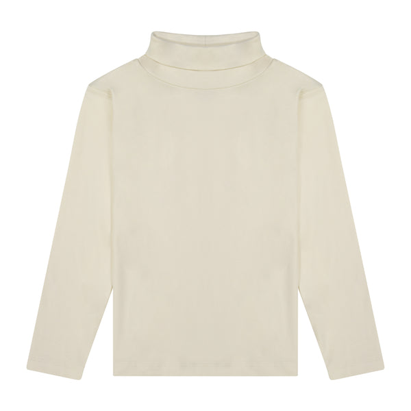 Cream Pima Cotton Turtleneck