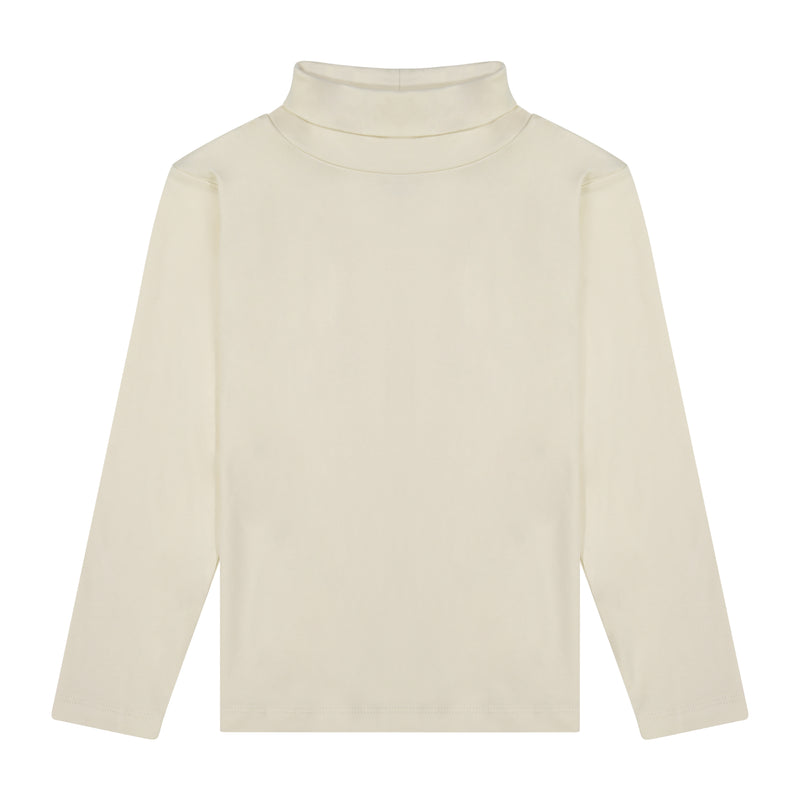 Cream Pima Cotton Turtleneck